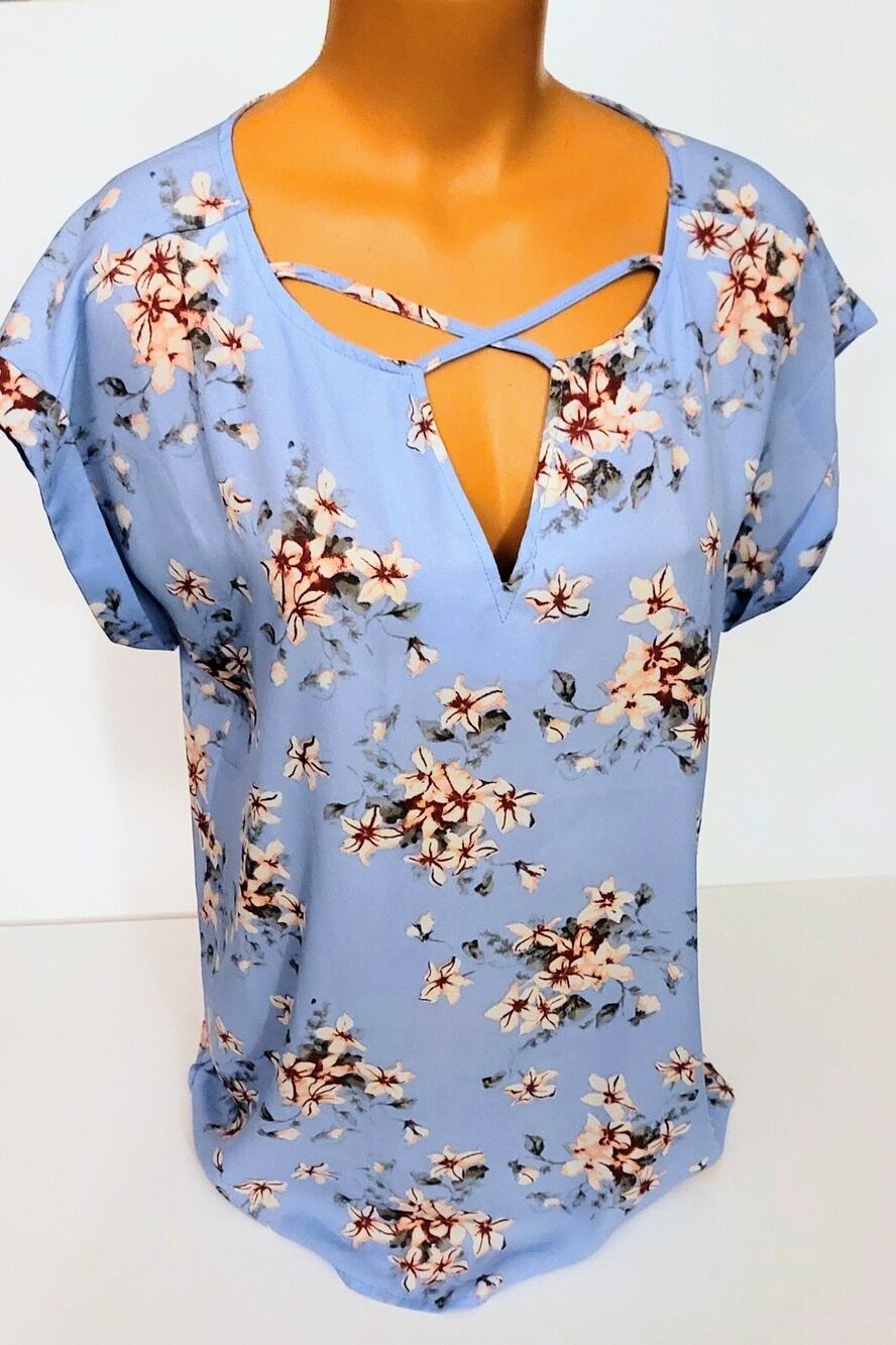 Liv & Lottie Cuffed Sleeve Blouse Women's Size Large Career Workwear